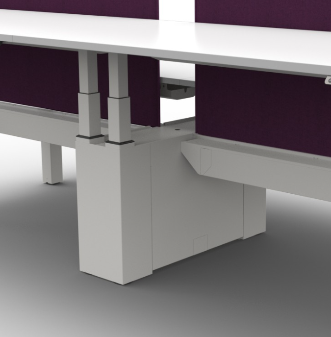 Intermediate Leg Link & Cable Shroud for Sit Stand Desk (B)