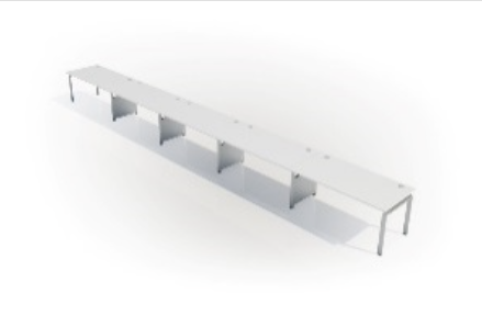 Desk A (1400mm x 800mm)- Single (5 Users)