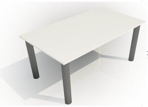 Rectangular Meeting Table (1400mm x 600mm Top)