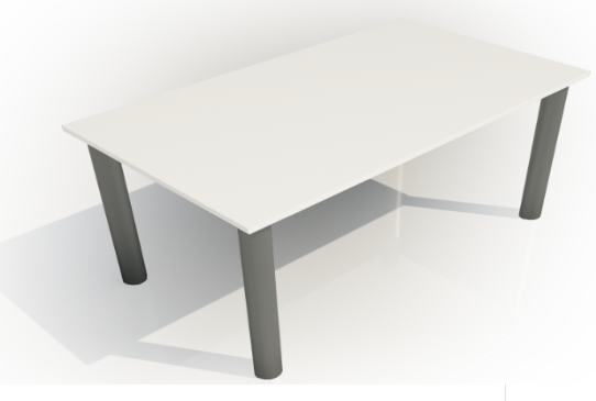 Rectangular Meeting Table (1800mm x 600mm Top)