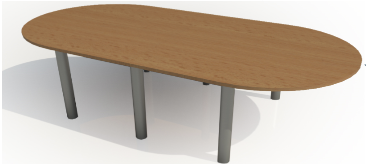 Oval Meeting Table (2400mm x 1200mm Top)