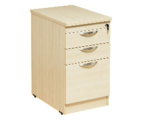 3 Drawer Desk High MFC Pedestal